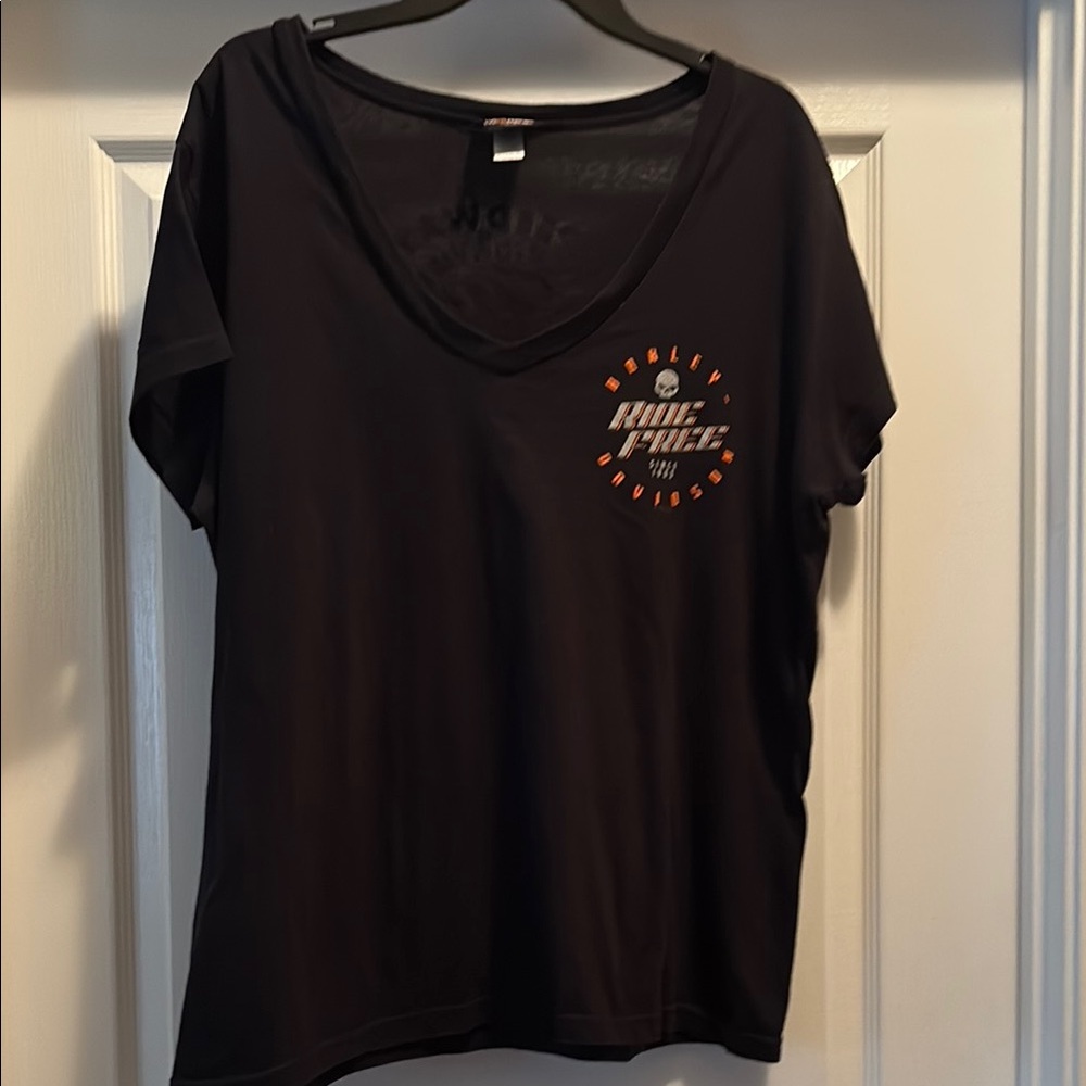Harley Davidson Black Graphic Women's Top 3X